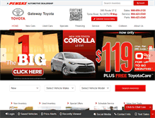 Tablet Screenshot of gatewaytoyota.com